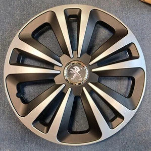 4 Alu-Design Radkappen TERRA RING schwarz/silber 14 Zoll Peugeot NUR PKW! - Bild 1 von 3