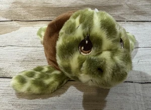 2019 Aurora Precious Moments Soft Turtle Green Spotted Brown Shell Plush Tub23 - Picture 1 of 5
