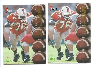 Lot of 2 Warren Sapp 1995 Classic 5 Sport #54 - Tampa Bay Buccaneers RC - Picture 1 of 2