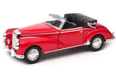 Welly 1955 Mercedes 300S Cabrio Rosso Scala 1:34 1:39 Auto 4,5 pollici in... - Immagine 1 di 4