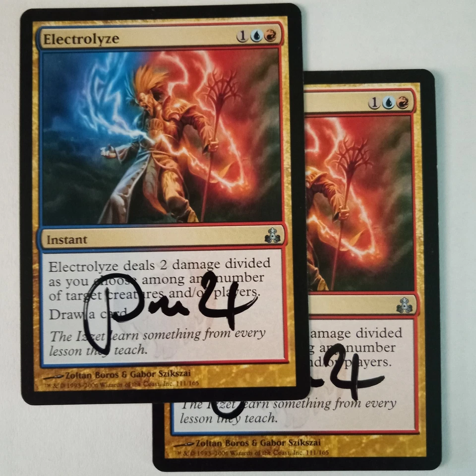 Magic The Gathering - 1x Signed Electrolyze (mtg) Guildpact - Image 1 of 1