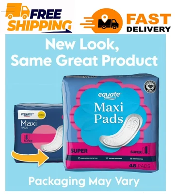 Equate Maxi Pads, Super Protection (48 Count) - Image 1 of 4