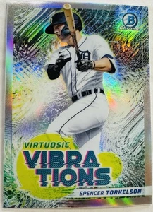 Bowman Chrome #VV-2 2022 Spencer Torkelson Virtuosic Vibrations Detroit Tigers - Imagen 1 de 2