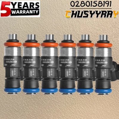 NUEVO 6 PIEZAS Inyector de combustible 0280158091 4 orificios para Lincoln MKX 2007-2011 3,7 L Foto 1 de 4