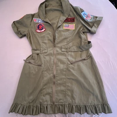 Vestido Top Gun Mujer XL Maverick Disfraz de Vuelo Piloto Halloween Fiesta Hip Core Foto 1 de 4