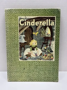 RARE Goldencraft Big Golden book Walt Disney's CINDERELLA Cloth binding Gilt - Picture 1 of 15
