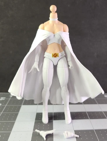 Marvel Legends X-men EMMA FROST Figure Female Body Buck Custom Fodder Cover
