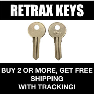 2 Retrax Truck Bed Tonneau Cover keys cut to code for Key Codes R600-R611