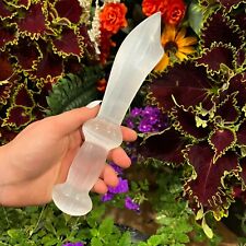 HAND POLISHED PIRATE Selenite Sword Reiki Chakra Crystal Healing ~ 9 inches
