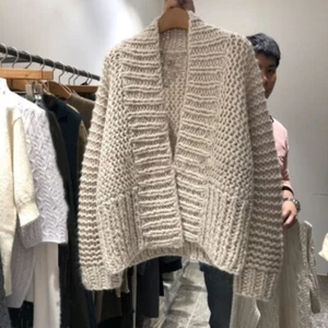 Womens Sweater Cardigans Outwear Knitting Chunky Knitted Loose Oversize Coat New - Picture 1 of 5