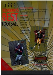 1998 Bowman Best Football & Baseball Retail Promotional Sheet A-Rod/P. Manning - Picture 1 of 4