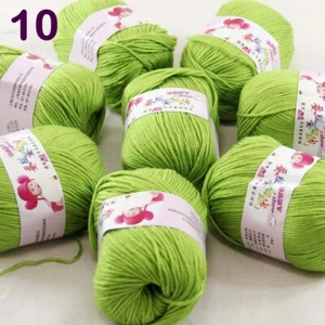 Sale 8 Balls x 50g DK Baby Soft Cashmere Silk Wool Hand Knitting Crochet Yarn 10 - Picture 1 of 24