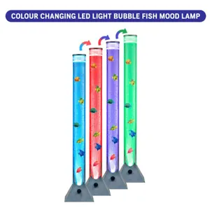 90cm Colour Changing LED Sensory Bubble Tube Lamp Mood Fish Water Silver - Picture 1 of 1