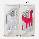 Zero Friction Women's Golf Gloves, Left Hand, One Size, X1 Pink & X1 White