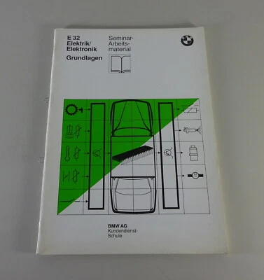 Schulungsunterlage BMW 7er E32 Grundlagen Eléctrico/Electrónica Stand 3/1986 - Imagen 1 de 4