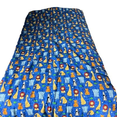 Colcha reversível feita à mão com estampa de animais/gato 2 lados 61 x 34 - Imagem 1 de 4