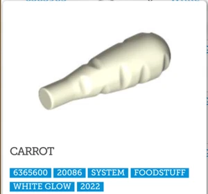 LEGO- NEW!-GLOWING CARROT QTY 2 - Picture 1 of 1
