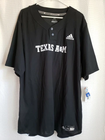 Texas A&M Aggies adidas Black Baseball Jersey 3XL NWT- Read Item Description Cover