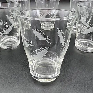 Set di 6 bicchieri in vetro serigrafato anni 60 70 vintage per vino acqua vetro - Picture 1 of 8
