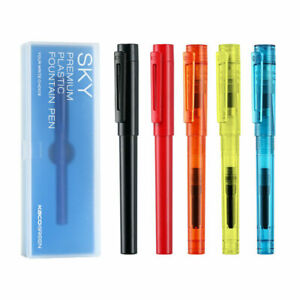 KACO SKY II Fountain Pen, Fine Nib 0.5mm, Colorful Gift Pen with PP Case Set