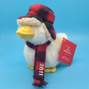 Aflac 2011 Holiday Duck Plush Stuffed Animal Toy, 6", Scarf & Hat,Talks. - Picture 1 of 4