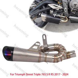 For Triumph Street Triple 765 S R RS Exhaust Slip On Muffler Modify 2017-2024 - Picture 1 of 6