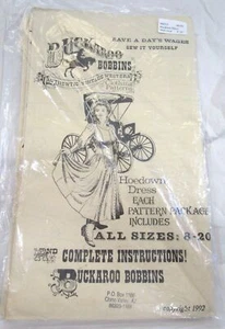 Buckaroo Bobbins Authentic Vintage Western Clothing Pattern Hoedown Dress 8-20 - Picture 1 of 12
