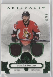2017-18 Upper Deck Artifacts Emerald Materials /65 Derick Brassard #100