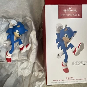 2022 Hallmark Sonic The Hedgehog 2 Movie Sonic Video Game Ornament - Picture 1 of 13