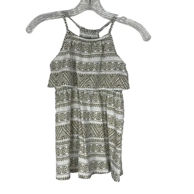 Carters 连衣裙女孩 4 码金色白色无袖背心裙夏季 — 第 1/4 张图片