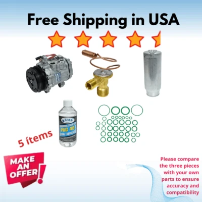 Compressor & Valve A/C Fit Suzuki Swift 1995-2001 - Image 1 of 4