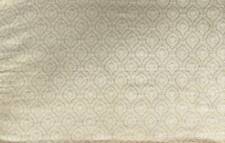 Beige White Indian Brocade Silk Fabric- Sale by Fabric Size- Gold Floral Motifs