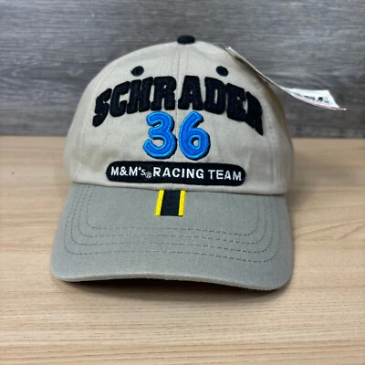DE COLECCIÓN Nascar Sombrero Gorra Correa Trasera Marrón Carreras M&Ms Racing Team Ken Schrader Nuevo con Etiquetas Foto 1 de 4