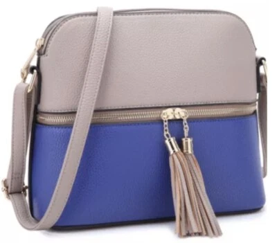 Dasein Women's Tassel Zipper Pocket Crossbody Bag Shoulder Purse Fashion - Image 1 of 4