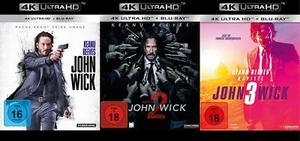 John Wick: Kapitel/Chapter 1+2+3 im Set 4K Ultra HD # 3-UHD+BLU-RAY-NEU - Bild 1 von 4