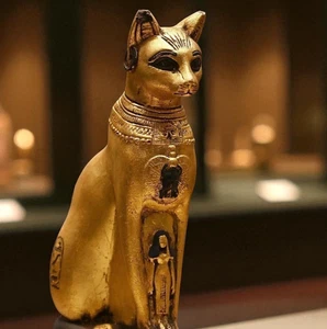 UNICA ANTICA STATUA EGIZIA ANTICA DELL'ANTICHITÀ BASTET DELLA DEA DELLA BELLEZZA - Foto 1 di 11