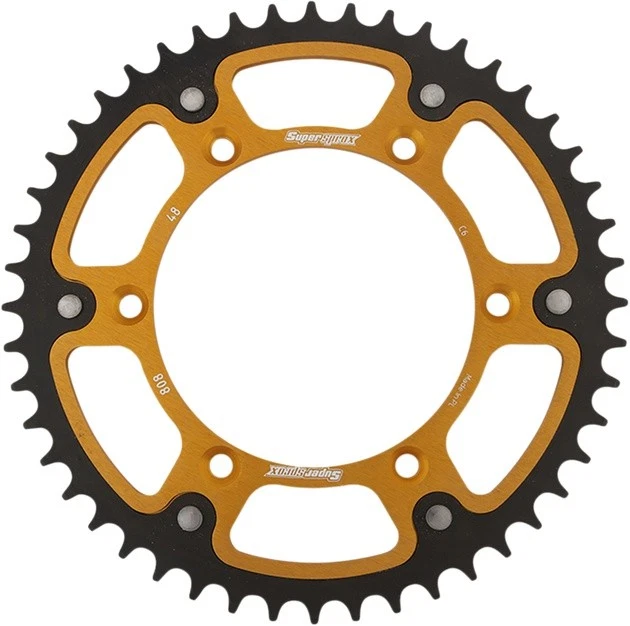 Supersprox Stealth Rear Sprocket 520 48T Gold RST-808-48-GLD for Suzuki/Kawasaki - Image 1 of 1