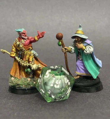 Miniaturas de Dungeons & Dragons - Mago y brujo - Pintado a mano Foto 1 de 4