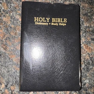 Holy Bible KJV Red Letter 1989 Dictionary Study Helps World Publishing #220DN - Foto 1 di 11
