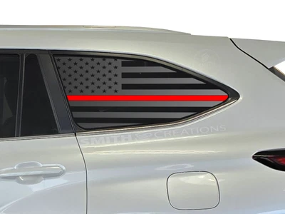 Fits 2020-2025 Toyota Highlander LINED Standard American Flag PreCut No Trimming Foto 1 de 3