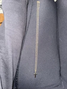 Halskette 14kt Gold mit Kreuz - Bild 1 von 3