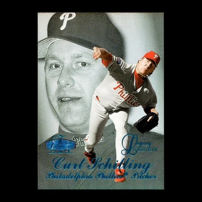 Curt Schilling 1998 Flair Showcase Legacy Collection FILA 3/100 #100 Phillies Foto 1 de 2