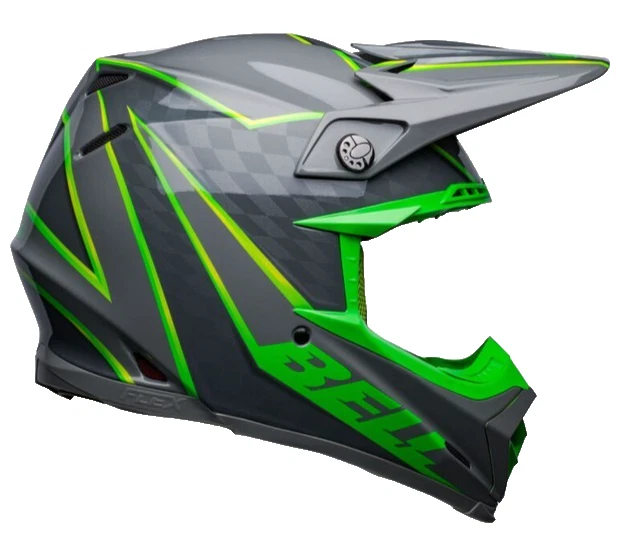 Capacete de segurança Bell Moto-9S Flex Sprite cinza/verde grande MX 7148428 - Imagem 1 de 1