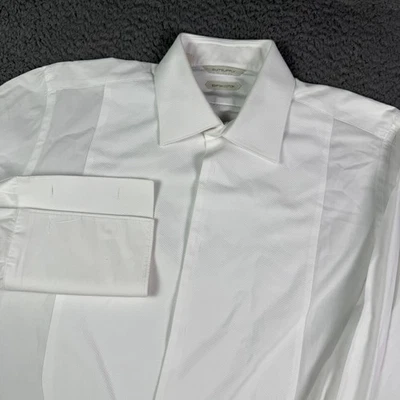 Camisa Esmoquin Suitsupply Para Hombres 16.5-42 Blanco Egipcio Calce Ajustado Puño Francés Vestido Foto 1 de 4