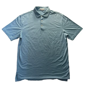 Peter Millar Summer Comfort Mens XL Blue Jubilee Striped Polo Golf Shirt - Picture 1 of 6