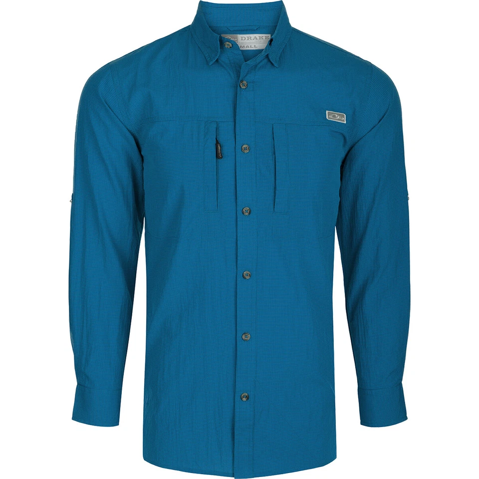 Drake Waterfowl Men's Classic Seersucker Minicheck Long Sleeve Shirt - Image 1 of 4
