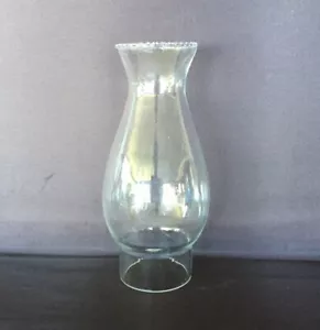 Glass Oil Lamp Chimney with Crimp Top - 2.5 Inch or 62mm Base, 21cm Tall. - Picture 1 of 2