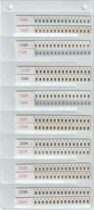 [640pcs] 1206 SMD KIT RESISTOR 100K-910K 32 VALUES x 20pcs - Picture 1 of 2