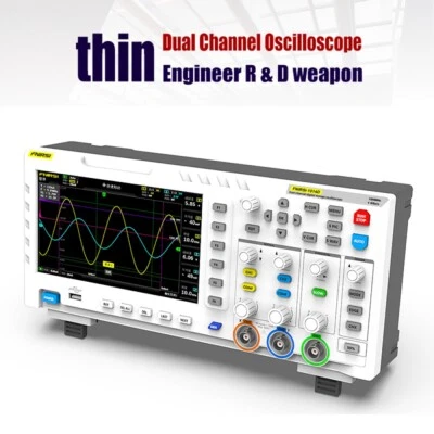 FNIRSI TFT LCD Display Dual Channels 1014D 7 In Digital Oscilloscope 1GB Storage