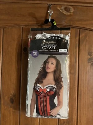 Storybook красный капюшон корсет взрослый размер: S/M костюм для Хэллоуина 1 шт. новинка - Изображение 1 из 4